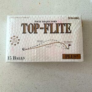 Spalding Top-Flite Plus II Golf Balls - White and Gold